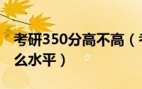 考研350分高不高（考研350分相当于高考什么水平）