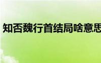 知否魏行首结局啥意思（知否里魏行首结局）