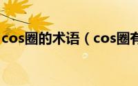 cos圈的术语（cos圈有哪些常见术语和规则）