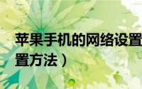 苹果手机的网络设置怎么弄（iphone网络设置方法）