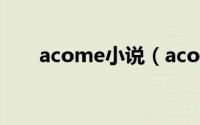 acome小说（acome所有小说合集）