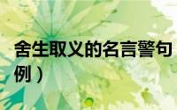 舍生取义的名言警句（舍生取义的名言警句事例）