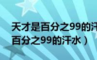 天才是百分之99的汗水（爱因斯坦说天才是百分之99的汗水）