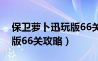 保卫萝卜迅玩版66关攻略图（保卫萝卜迅玩版66关攻略）