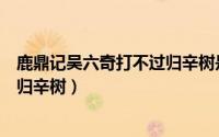 鹿鼎记吴六奇打不过归辛树是第几集（鹿鼎记吴六奇打不过归辛树）