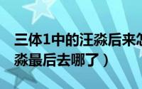 三体1中的汪淼后来怎么样了（三体里面的汪淼最后去哪了）