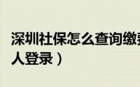 深圳社保怎么查询缴费记录（深圳社保查询个人登录）