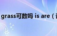 grass可数吗 is are（请问grass可数不可数）