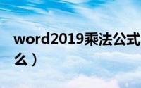 word2019乘法公式（word乘法的公式是什么）