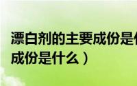 漂白剂的主要成份是什么东西（漂白剂的主要成份是什么）