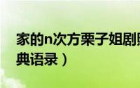 家的n次方栗子姐剧照（家的n次方栗子姐经典语录）