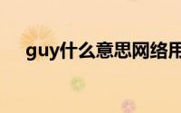 guy什么意思网络用语（guy什么意思）