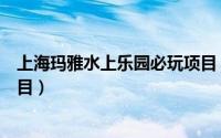 上海玛雅水上乐园必玩项目（上海玛雅水上乐园攻略儿童项目）