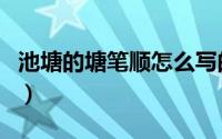 池塘的塘笔顺怎么写的（池塘的塘笔顺怎么写）