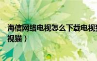 海信网络电视怎么下载电视猫（海信电视如何下载云视听电视猫）