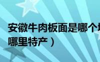 安徽牛肉板面是哪个城市的（安徽牛肉板面是哪里特产）