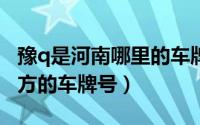 豫q是河南哪里的车牌?（豫q是河南省哪个地方的车牌号）