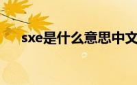 sxe是什么意思中文（SXE是什么意思）