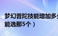 梦幻普陀技能增加多少伤害（梦幻西游普陀技能选那5个）