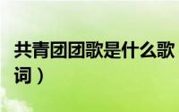 共青团团歌是什么歌（共青团团歌的歌名及歌词）