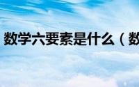 数学六要素是什么（数学中的六成表示什么）