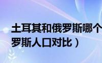 土耳其和俄罗斯哪个发达（2021土耳其和俄罗斯人口对比）