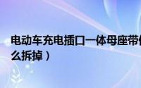 电动车充电插口一体母座带保护盖带接（防水插座保护盖怎么拆掉）