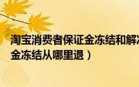 淘宝消费者保证金冻结和解冻是什么意思（淘宝消费者保证金冻结从哪里退）