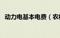 动力电基本电费（农村动力电费收费标准）