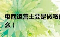 电商运营主要是做啥的（电商运营主要是干什么）