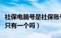 社保电脑号是社保账号吗（社保电脑号是个人只有一个吗）