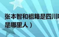 张本智和祖籍是四川哪个地方（张本智和祖籍是哪里人）