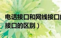 电话接口和网线接口的区别（rj45接口和网线接口的区别）