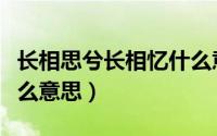 长相思兮长相忆什么意思（长相思兮长相忆什么意思）