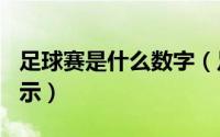 足球赛是什么数字（足球赛果为什么用310表示）