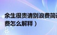 余生很贵请别浪费简谱歌谱（余生很贵请别浪费怎么解释）