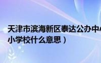 天津市滨海新区泰达公办中小学校公开招聘教职工（公办中小学校什么意思）