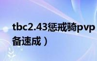 tbc2.43惩戒骑pvp（tbc惩戒骑pvp平民装备速成）