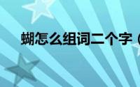 蝴怎么组词二个字（蝴怎么组词2个字）