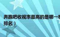 奔跑吧收视率最高的是哪一季（奔跑吧第十季2022年收视率排名）