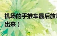 机场的手推车最后放哪里（机场手推车怎么取出来）