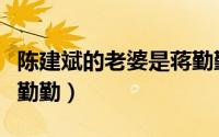 陈建斌的老婆是蒋勤勤吗（陈建斌怎么追的蒋勤勤）