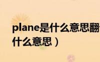 plane是什么意思翻译中文（英语PLANE是什么意思）