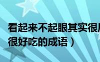 看起来不起眼其实很厉害的成语（形容看起来很好吃的成语）