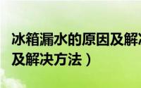 冰箱漏水的原因及解决办法（冰箱漏水的原因及解决方法）