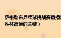 萨格勒布乒乓球挑战赛直播樊振东对林高远视频（樊振东战胜林高远的关键）