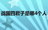 战国四君子是哪4个人（战国四君子是哪4个）