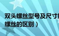 双头螺丝型号及尺寸规格表（单头螺丝和双头螺丝的区别）