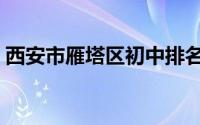 西安市雁塔区初中排名榜（雁塔区小学排名）