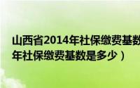 山西省2014年社保缴费基数是多少钱一个月（山西省2014年社保缴费基数是多少）